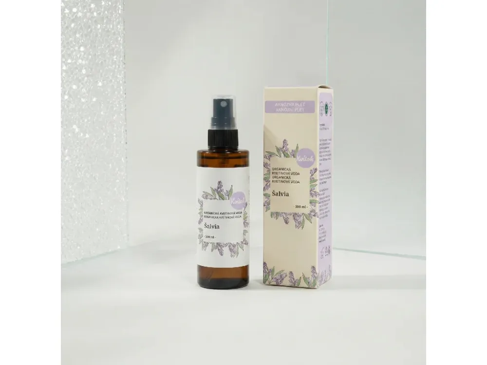 Kvitok Szerves gyógynövényes víz - zsálya 100 ml
