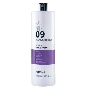 PURING 09 BlondeResolve Silver Shampoo semlegesítő sampon szőke, ősz és szőkített hajra