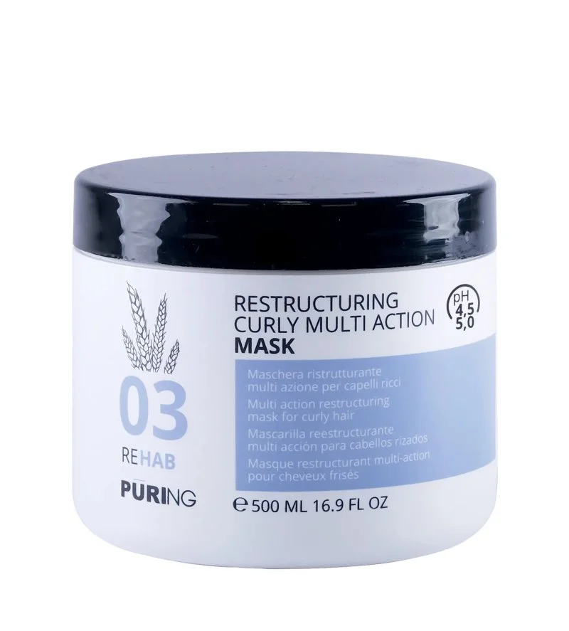 03 Rehab Restructuring Curly Multi Action Mask intenzív hidratáló maszk göndör, hullámos és szöszös hajra 500 ml
