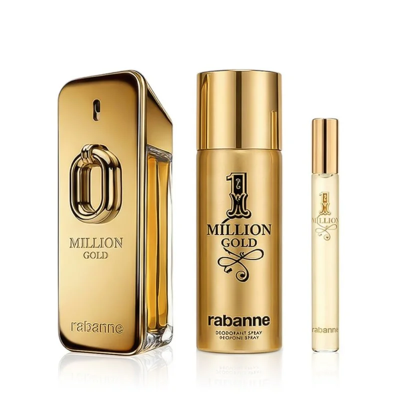 Million Gold Intense 100 ml + EDT MINI 1 Milion 10 ml + dezodor spray férfi parfüm 150 ml