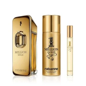 Paco Rabanne Million Gold Intense 100 ml + EDT MINI 1 Milion 10 ml + dezodor spray férfi parfüm