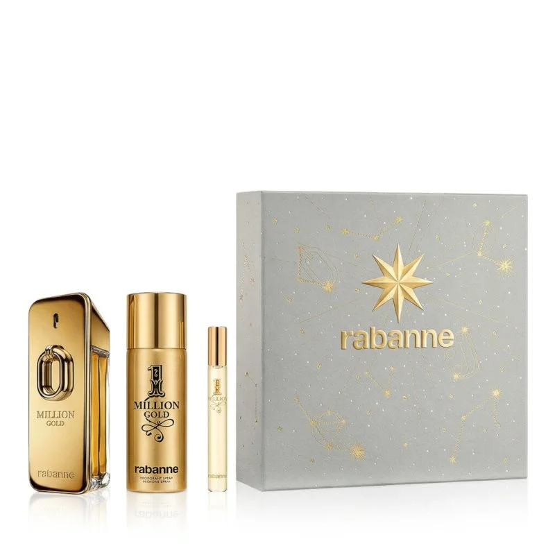 Million Gold Intense 100 ml + EDT MINI 1 Milion 10 ml + dezodor spray férfi parfüm 150 ml