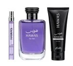 Hawas Men férfi 100 ml + EDP 10 ml + tusfürdő parfümvíz 50 ml