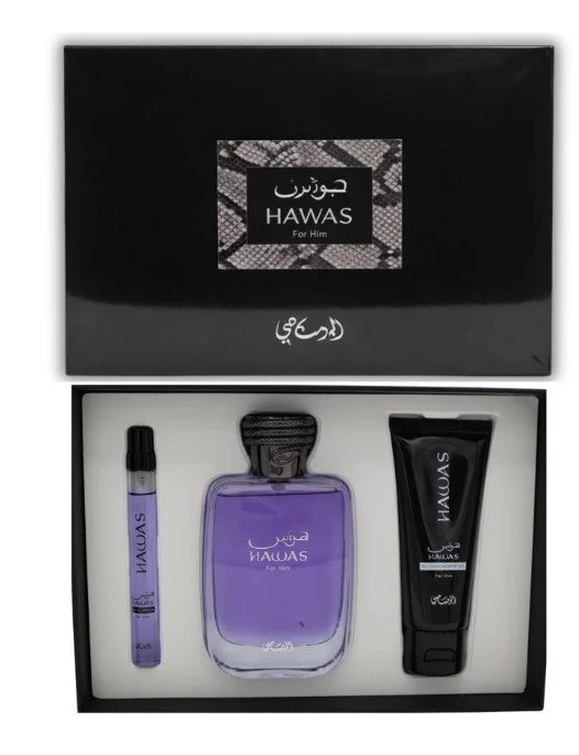 Hawas Men férfi 100 ml + EDP 10 ml + tusfürdő parfümvíz 50 ml