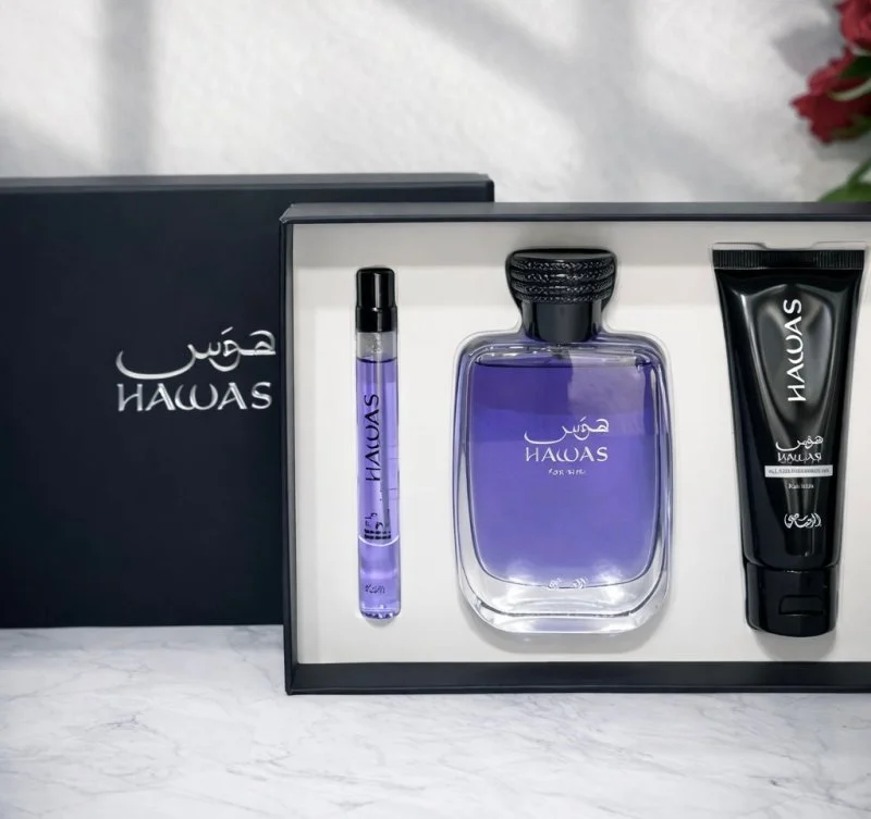 Hawas Men férfi 100 ml + EDP 10 ml + tusfürdő parfümvíz 50 ml