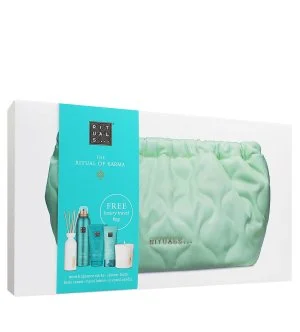 Rituals The Ritual of Karma ajándékszett tusfürdő 200 ml + testápoló krém 150 ml + illatgyertya 140 g + illatpálcák 70 ml + kézkrém