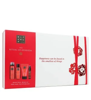 Rituals The Ritual of Ayurveda ajándékcsomag tusfürdő 50 ml + tusolóolaj 75 ml + testápoló krém 70 ml + testpermet