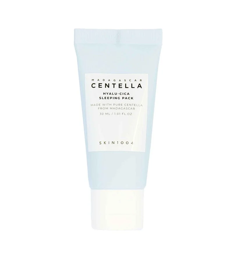 Madagascar Centella Hyalu-Cica Sleeping Pack tökéletesítő és hidratáló éjszakai maszk a bőr feszesítésére 30 ml