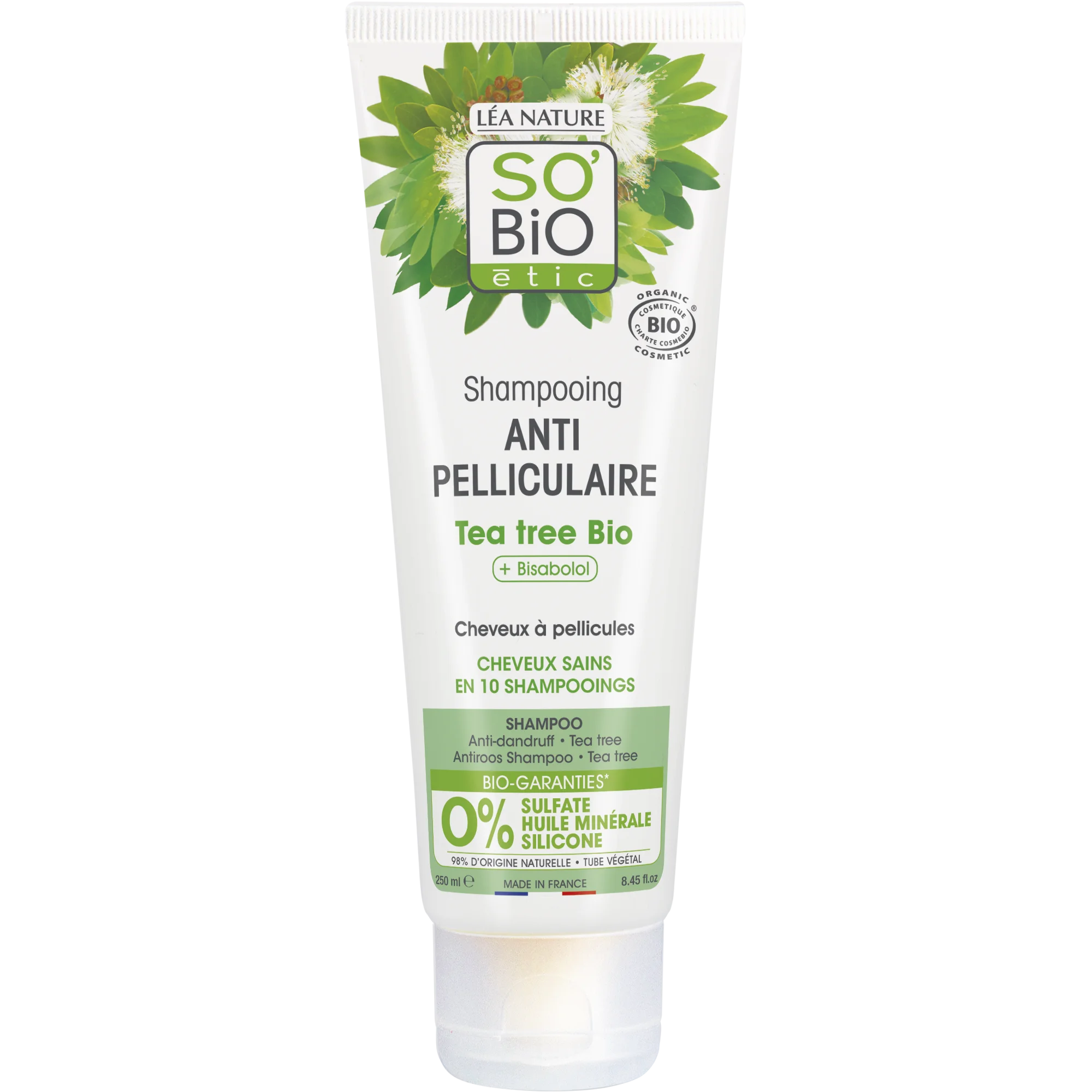 SO’BiO étic Korpásodás elleni sampon teafaolajjal és bisabolollal BIO (250 ml) - aloe vera levével