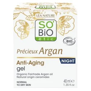 SO’BiO étic Anti-age Precieux Argan éjszakai BIO gél (50 ml) - regenerálja és kisimítja a bőrt