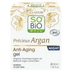 SO’BiO étic Anti-age Precieux Argan éjszakai BIO gél (50 ml) - regenerálja és kisimítja a bőrt