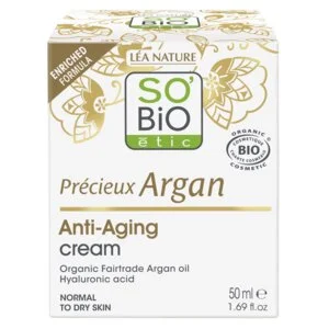 SO’BiO étic Anti-age Precieux Argan BIO nappali krém (50 ml) - hidratálja, feszesíti és ragyogóbbá teszi a bőrt