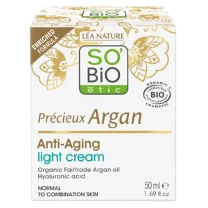SO’BiO étic Anti-age Precieux Argan Könnyű nappali krém normál és vegyes bőrre BIO (50 ml) - hidratálja és feszesíti a bőrt