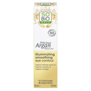 SO’BiO étic Anti-Age Precieux Argan Simító szemkörnyékápoló GOLD BIO (15 ml) - ideális érett bőrre