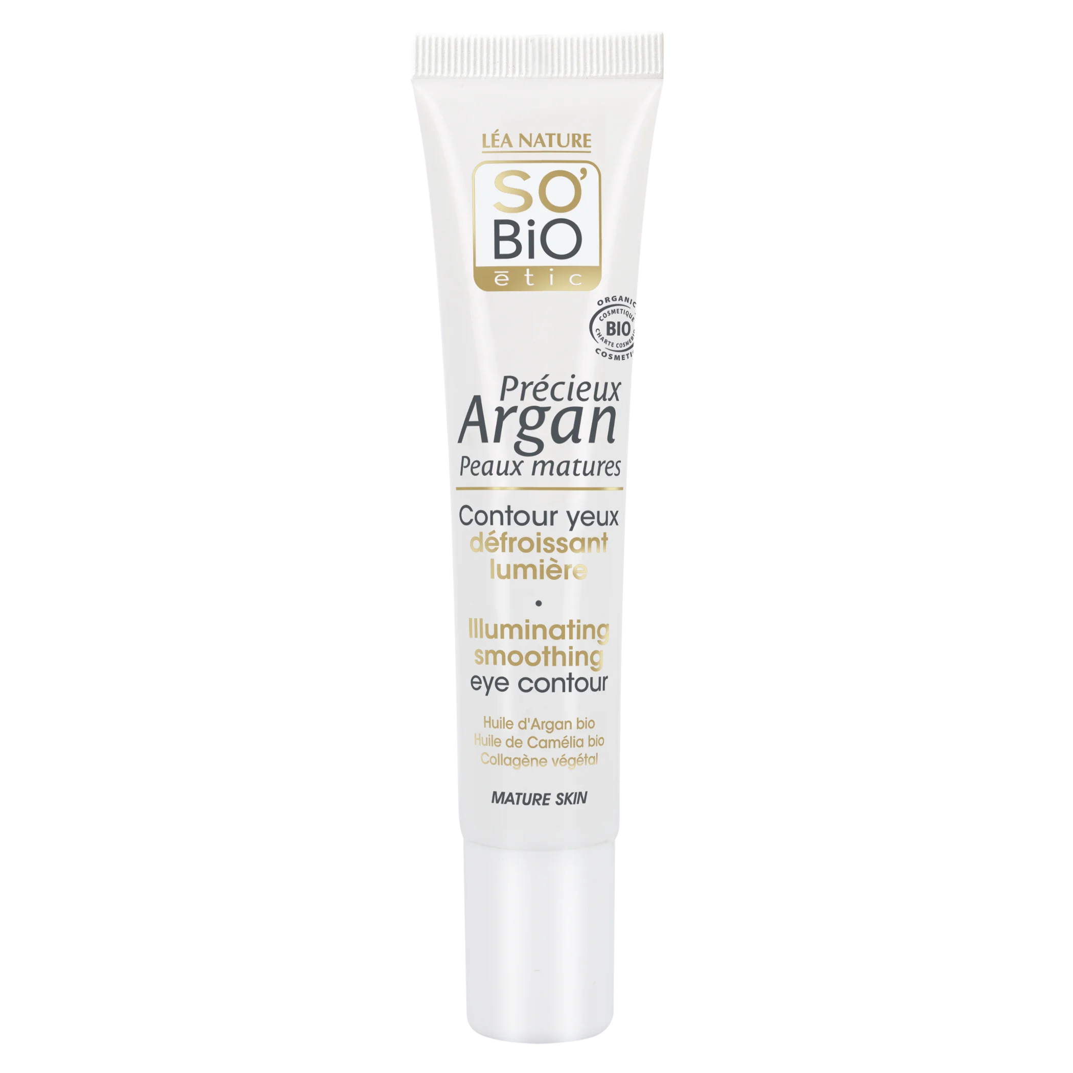 SO’BiO étic Anti-Age Precieux Argan Simító szemkörnyékápoló GOLD BIO (15 ml) - ideális érett bőrre
