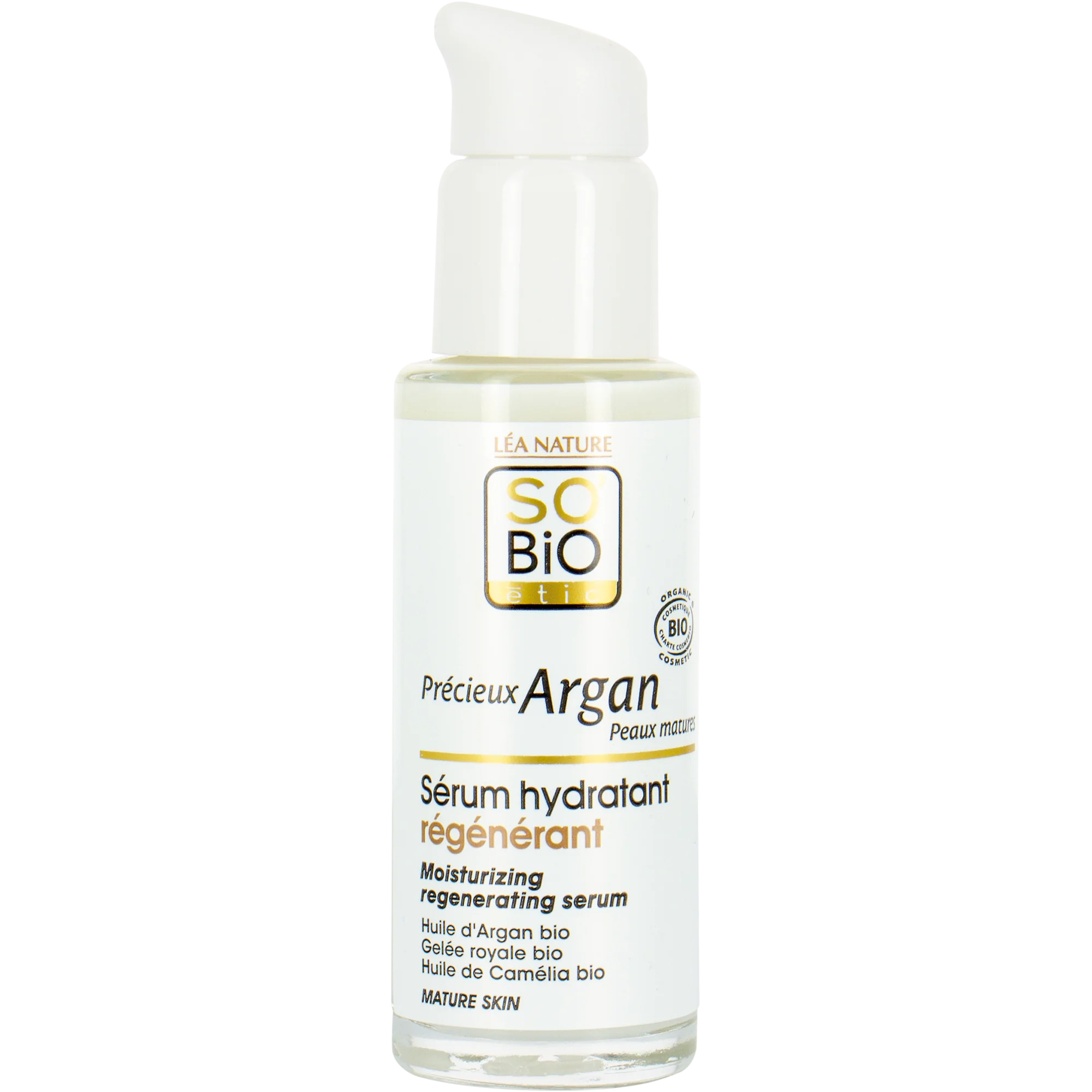 SO’BiO étic Anti-Age Precieux Argan hidratáló és regeneráló szérum GOLD BIO (30 ml) - hialuronsavval