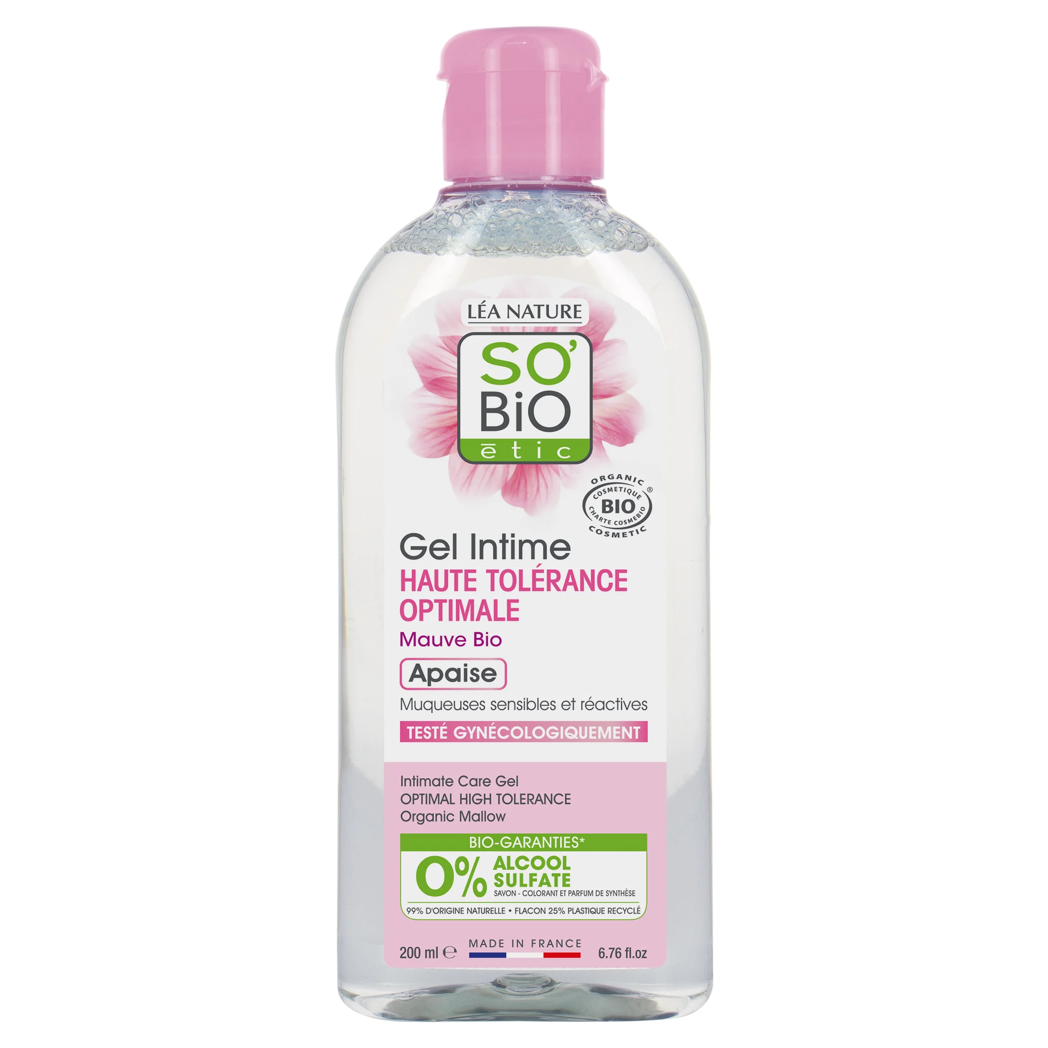 SO’BiO étic Hipoallergén BIO intim lemosó gél (200 ml) – közönséges mályva kivonattal