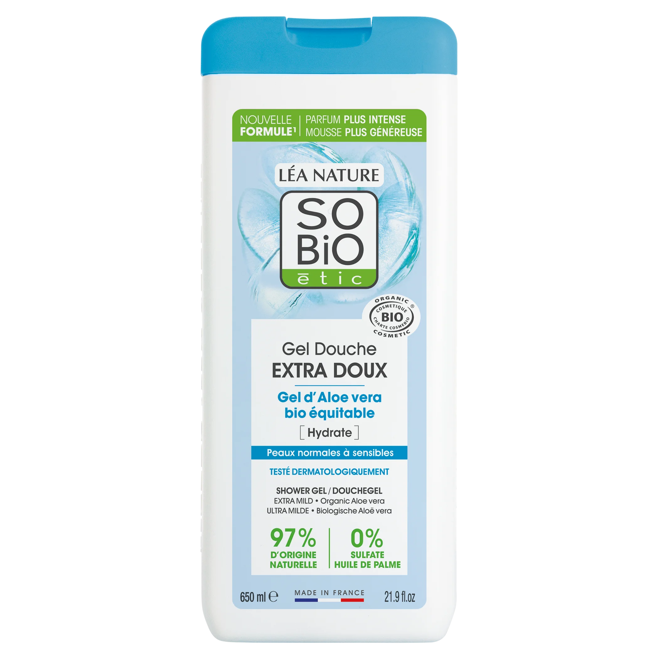SO’BiO étic EXTRA GYENGÉD tusfürdő BIO Aloe verával (650 ml) - intenzíven hidratál