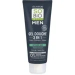 SO’BiO étic MEN 3 az 1-ben frissítő BIO vetiver tusfürdő (200 ml) - testre, arcra és hajra