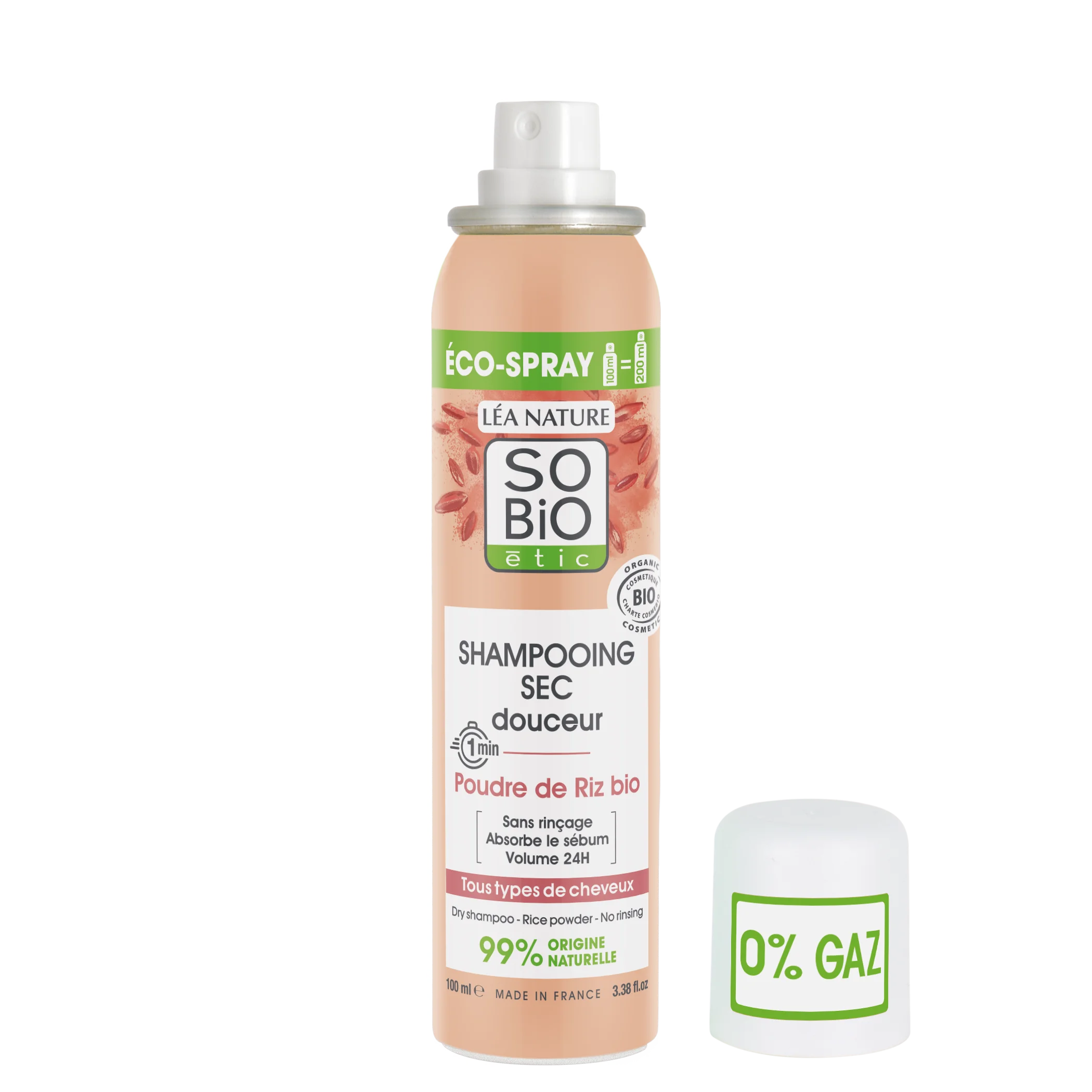 SO’BiO étic Kíméletes szárazsampon spray érzékeny fejbőrre BIO (100 ml) – volumen és tiszta haj mosás nélkül