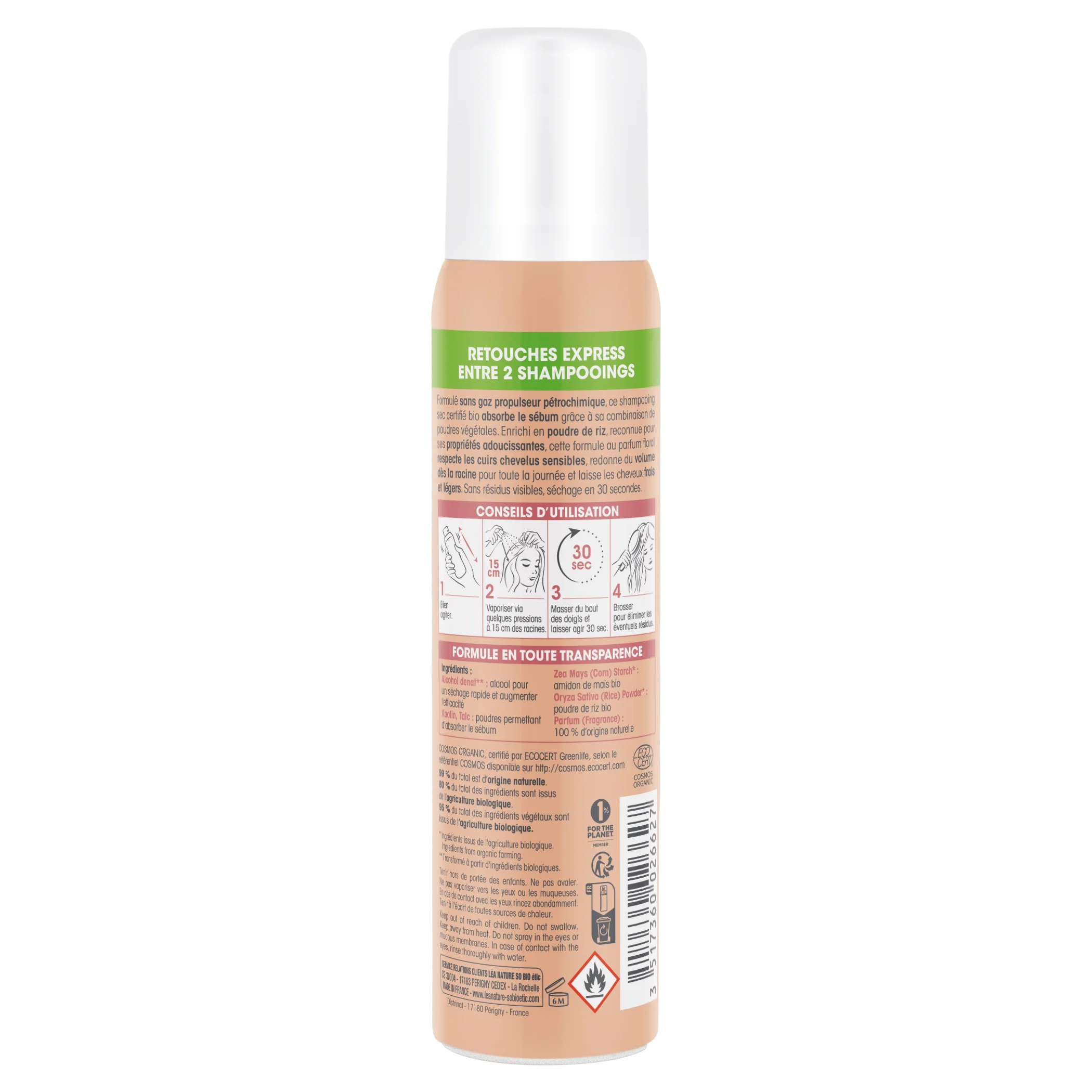 SO’BiO étic Kíméletes szárazsampon spray érzékeny fejbőrre BIO (100 ml) – volumen és tiszta haj mosás nélkül