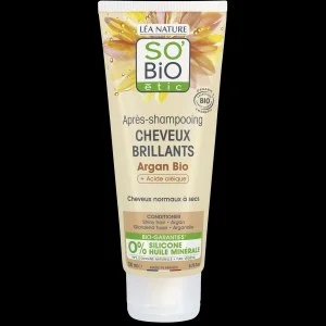 SO’BiO étic Fényesítő argán kondicionáló - normál és száraz hajra BIO (200 ml) - a hajat fényessé és puhává teszi