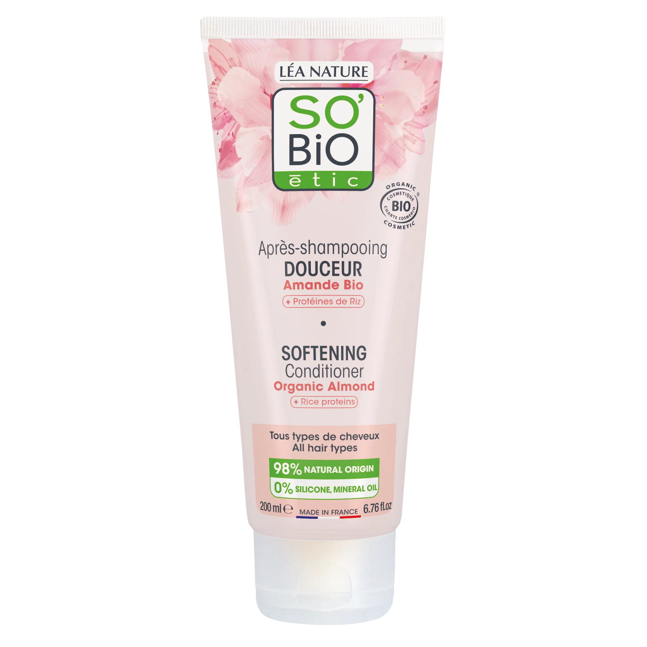 SO’BiO étic Hajkondicionáló mandulatejjel és BIO rizsfehérjékkel (200 ml) - minden hajtípusra
