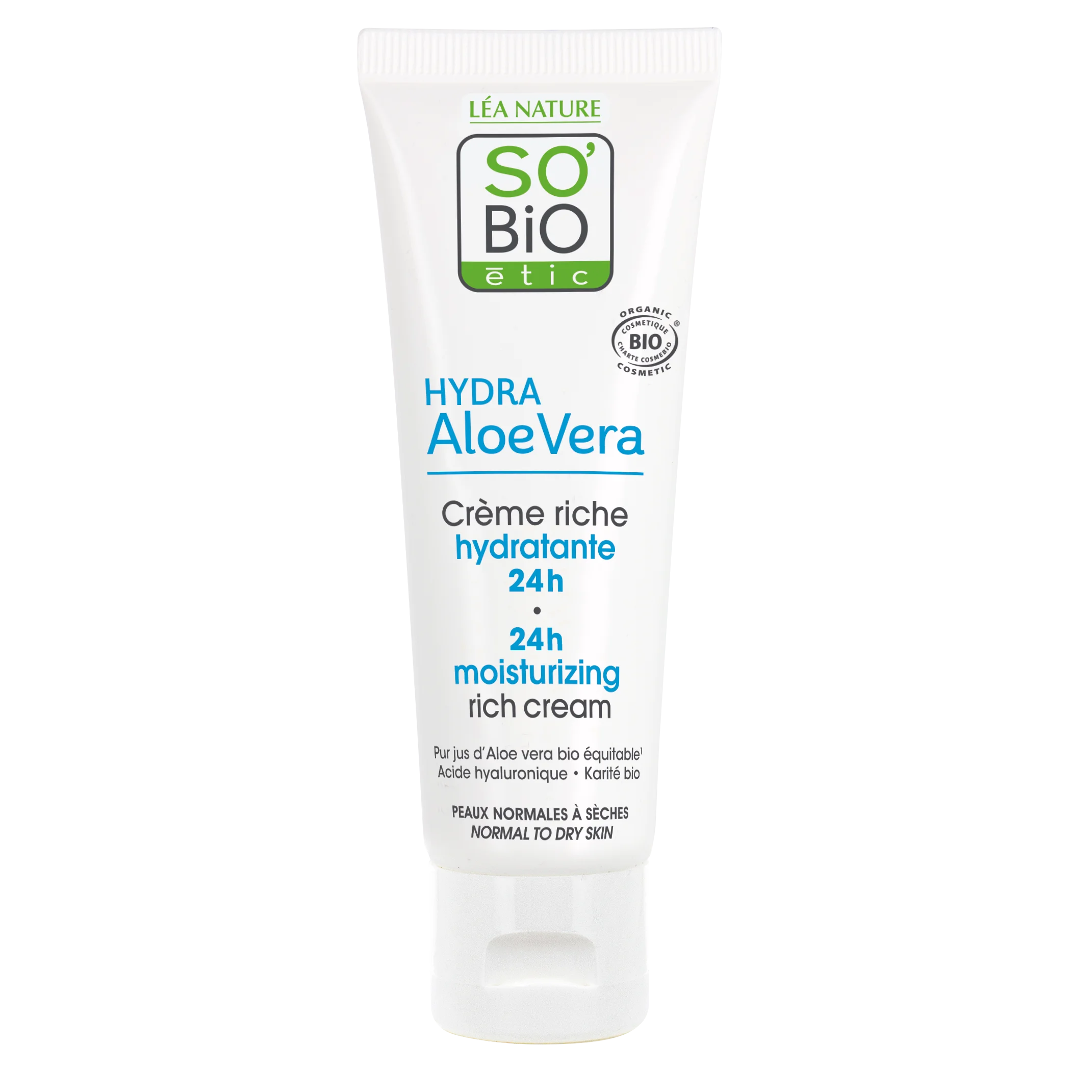 SO’BiO étic Gazdagon hidratáló nappali krém BIO Aloe verába (50 ml) – hialuronsavval