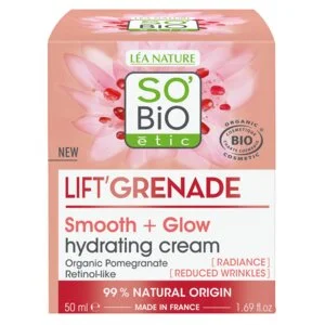 SO’BiO étic Lift'Grenade BIO ragyogást fokozó nappali ránctalanító krém (50 ml) - gránátalmával