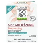 SO’BiO étic Selymes hidratáló krém BIO szamártejjel (50 ml) - minden bőrtípusra, beleértve az érzékeny bőrt is