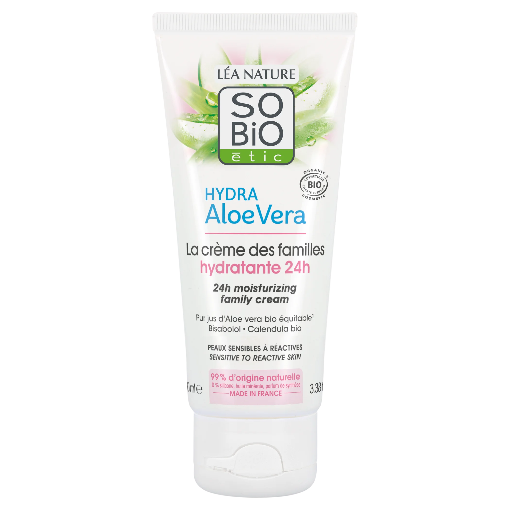 SO’BiO étic Hidratáló hipoallergén krém Aloe verával az egész család számára BIO (100 ml) - hidratál, nyugtat és regenerál