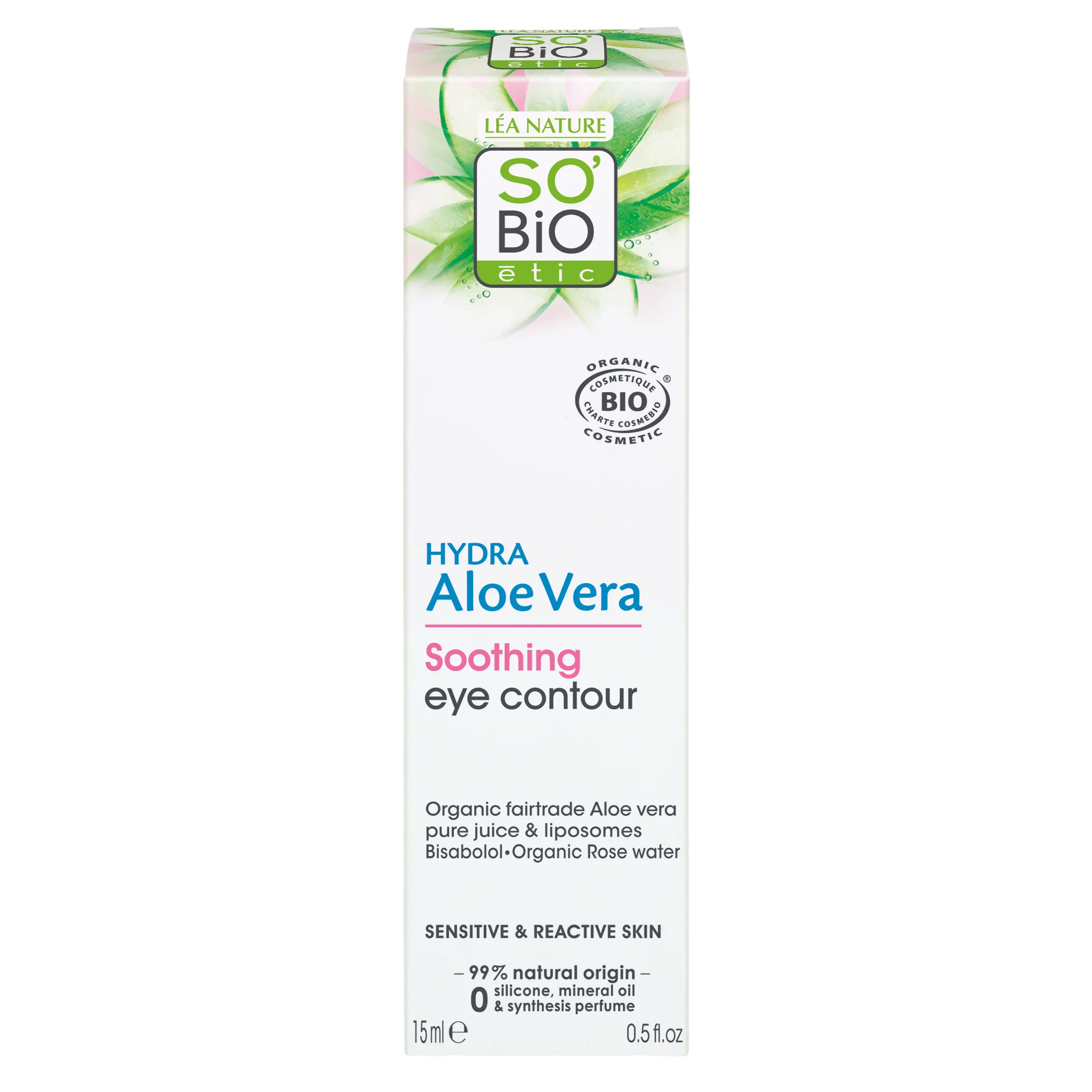 SO’BiO étic Nyugtató szemkörnyékápoló krém BIO Aloe Verával (15 ml) - hidratálja és nyugtatja a szemkörnyéket