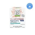 SO’BiO étic BIO éjszakai regeneráló krém szamártejjel (50 ml) - habosított textúra