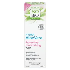 SO’BiO étic Védőkrém érzékeny bőrre Aloe verával 5 az 1-ben BIO (50 ml) - hidratálja és nyugtatja a bőrt