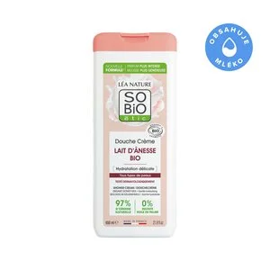 SO’BiO étic Gyengéden hidratáló BIO tusolókrém szamártejjel (650 ml) - minden bőrtípusra
