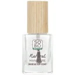 SO’BiO étic Átlátszó körömlakk - alap- és fedőréteg (11 ml) - erősíti és simítja a körmöket