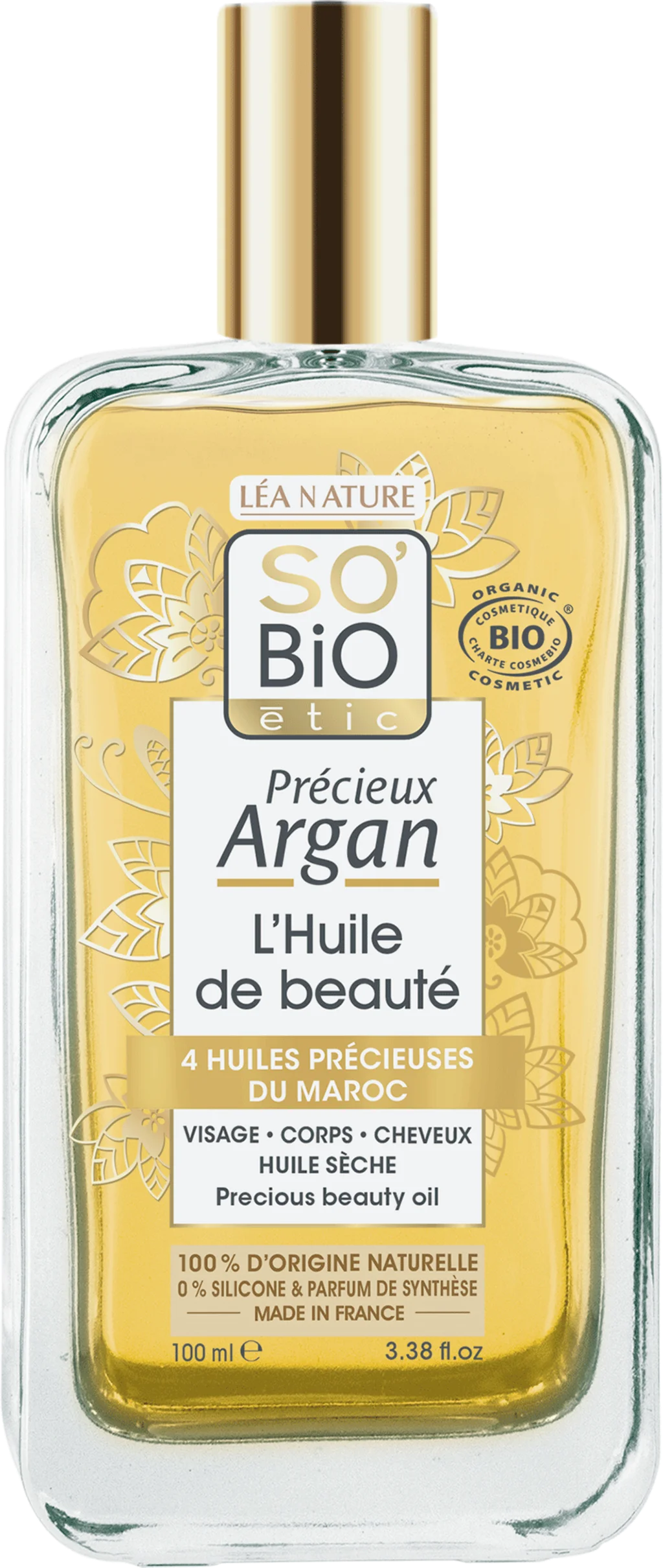 SO’BiO étic Précieux Argan BIO tápláló olaj testre, arcra és hajra (100 ml) – a fiatalság és szépség elixírje