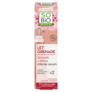 SO’BiO étic Ragyogást fokozó, ránctalanító Lift'Grenade BIO szérum (30 ml) - gránátalmával
