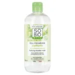 SO’BiO étic Aloe Vera tisztító micellás víz – cinkkel és citrusfélékkel BIO (500 ml) – ideális vegyes és zsíros bőrre