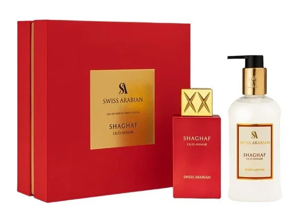 Shaghaf Oud Ahmar unisex 75 ml + testápoló parfümvíz 300 ml