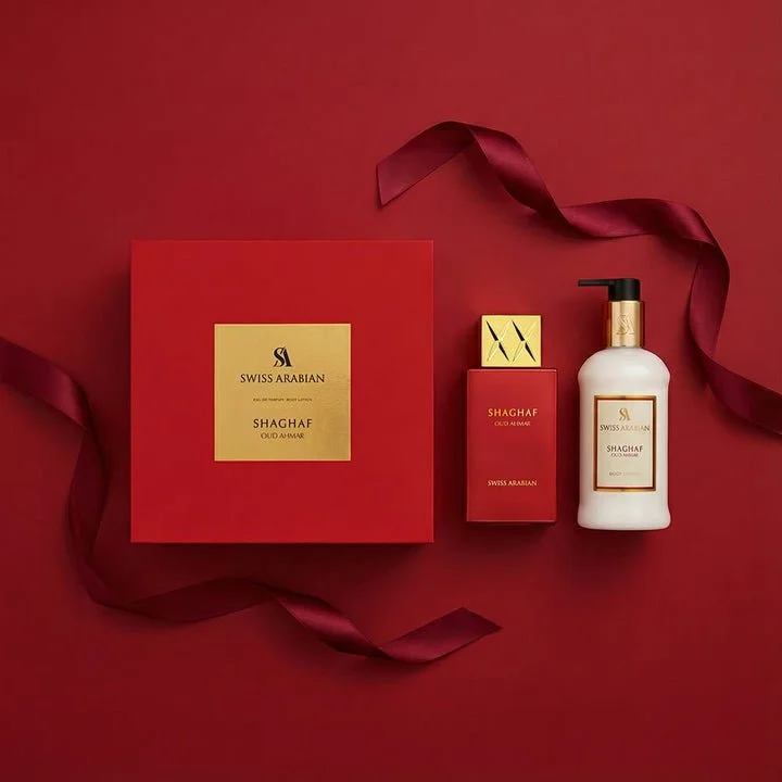 Shaghaf Oud Ahmar unisex 75 ml + testápoló parfümvíz 300 ml