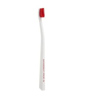 Swissdent Profi Colours puha-közepes fogkefe Fehér & Piros