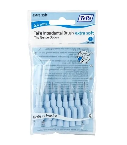 Extra puha fogköztisztító kefék 0,6 mm 8 db