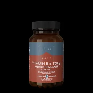 Terranova Health B12-vitamin (Methycobalamin) 500 ug Komplex (50 kapszula) - jól felszívódik