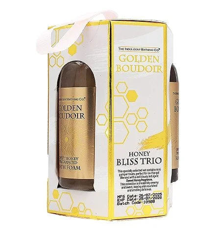 Golden Boudoir ajándékcsomag tusfürdő 60 ml + habfürdő 60 ml + testápoló