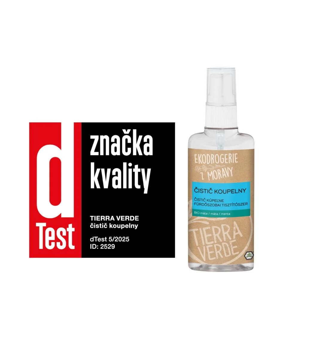 Tierra Verde Fürdőszobai tisztítószer BIO mentával 110 ml - biológiailag lebomló tenzidekkel