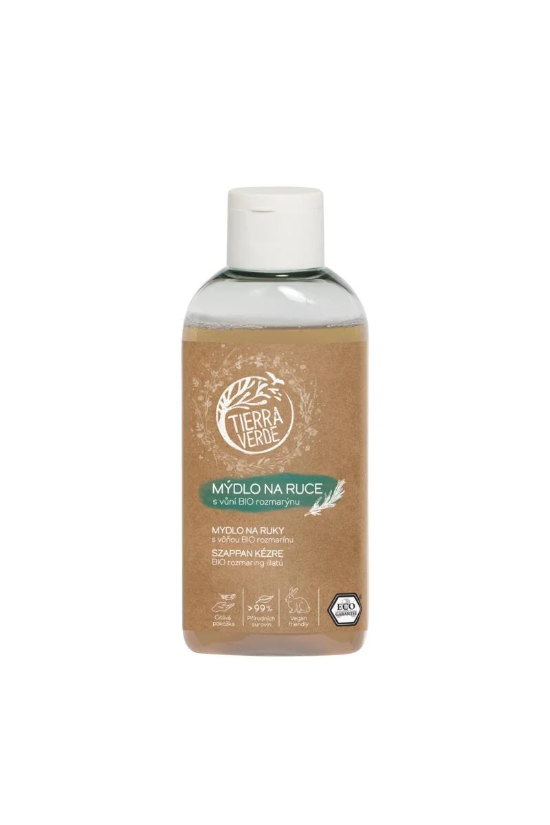 Tierra Verde Folyékony kézmosó - BIO Rozmaring 100 ml - cseh bio útifűvel