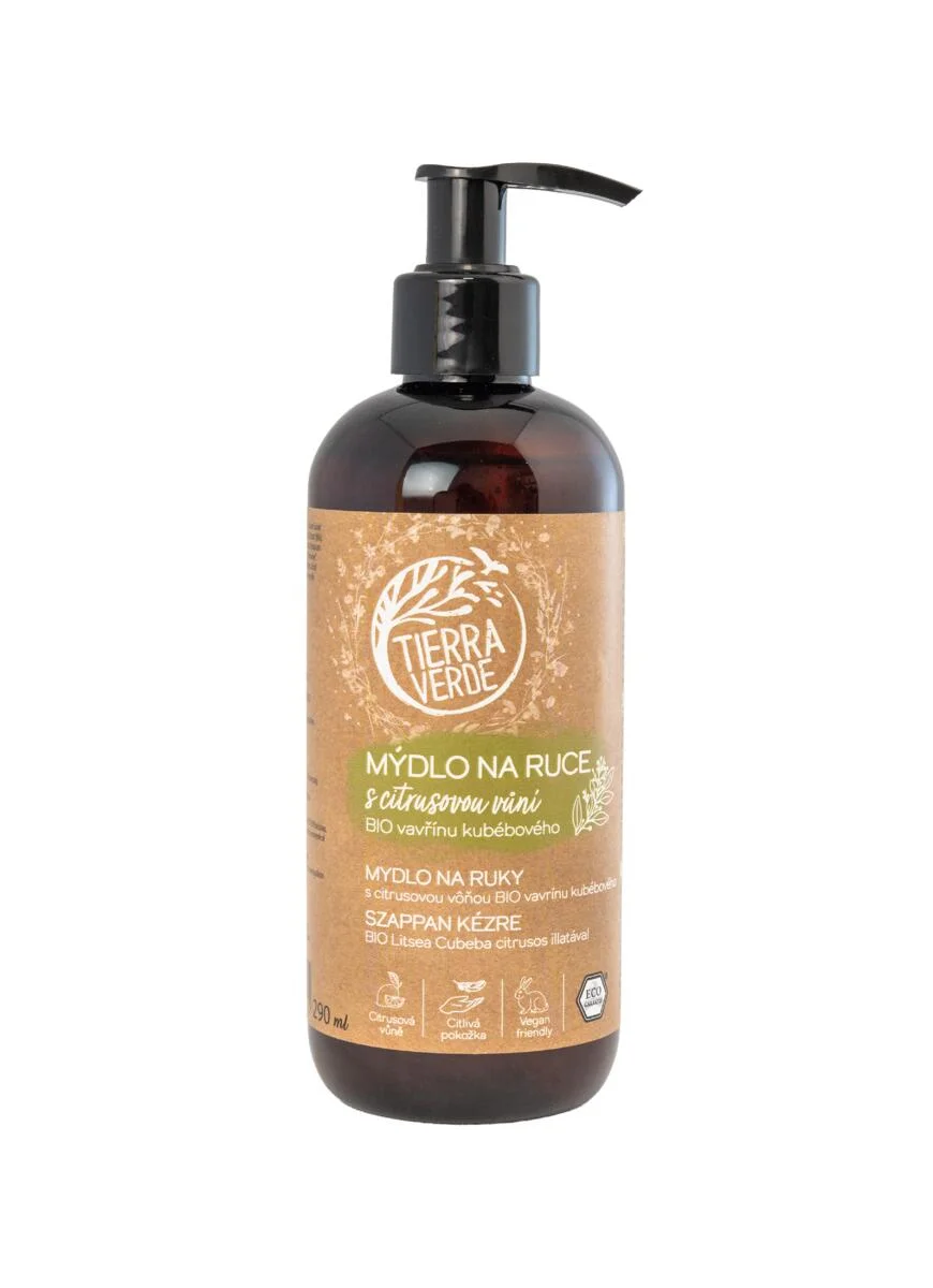 Tierra Verde Folyékony kézmosó - BIO Babér 290 ml - cseh bio útifűvel