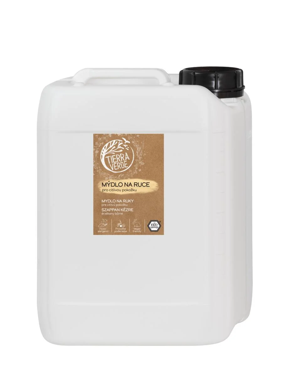 Tierra Verde Folyékony kézmosó szappan érzékeny bőrre 290 ml – cseh bio útifűvel