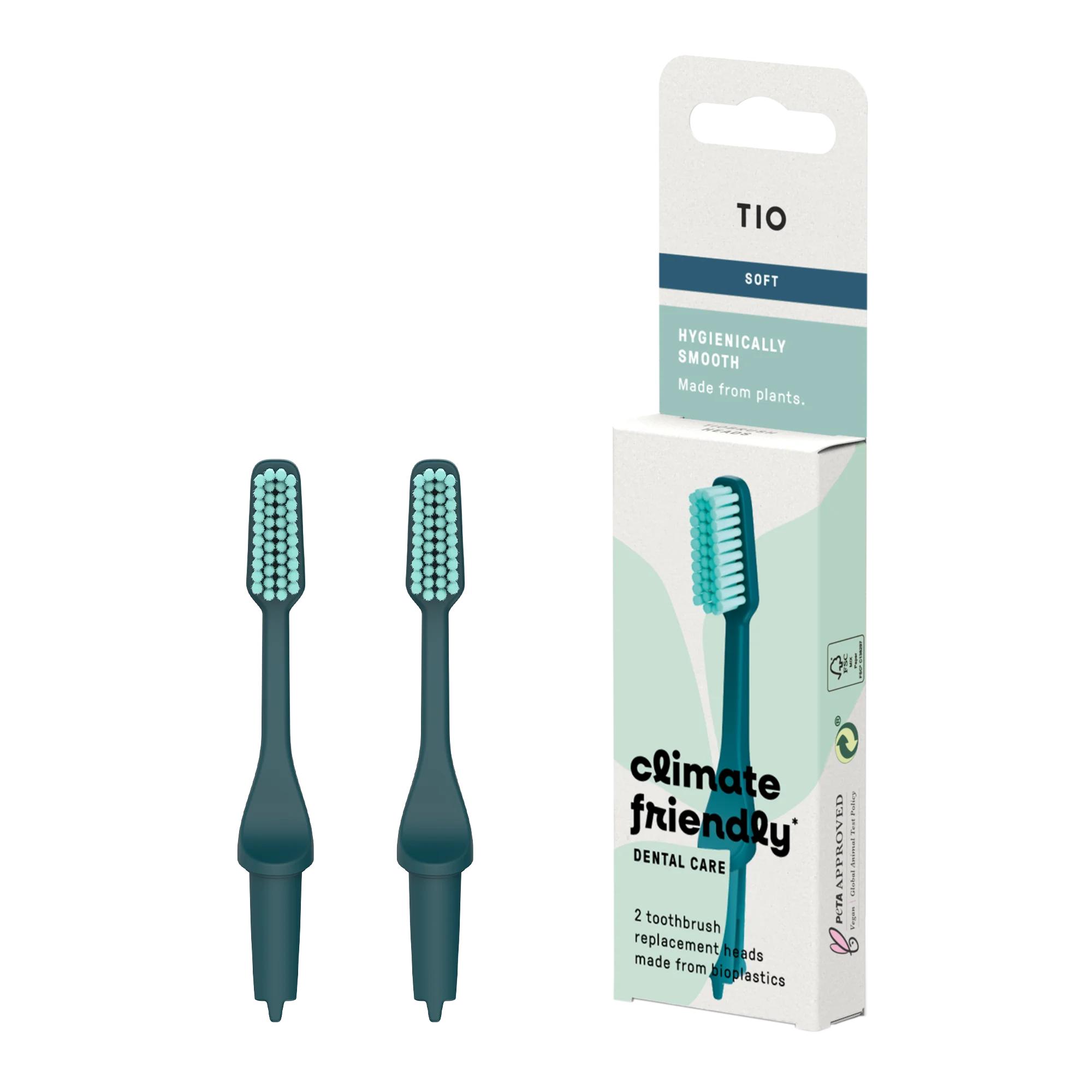 TIO TIOBRUSH Pótfejek fogkeféhez (soft) - Living Ocean - 2 db